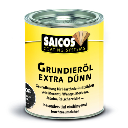 SAICOS COLOUR GmbH SAICOS Grundieröl Extra Dünn, schwarz, Grundierung für Exotenhölzer und behandelte Fußböden, 750 ml - Dose 3008300