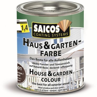SAICOS Haus- & Gartenfarbe, nussbraun 750 ml - Dose - Bild-Darstellung des Produktes 1