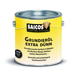 SAICOS COLOUR GmbH SAICOS Grundieröl Extra Dünn, schwarz, Grundierung für Exotenhölzer und behandelte Fußböden, 2,5 Liter - Dose 3008500