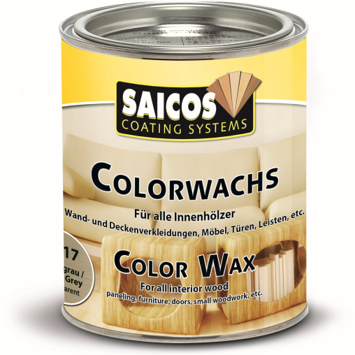 SAICOS Colorwachs, Holzwachs, silbergrau