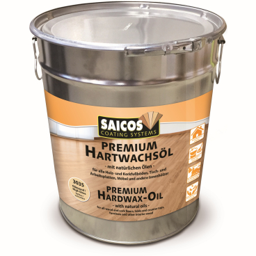 SAICOS Premium Hartwachsöl, farblos glänzend 10 Liter - Eimer - Bild-Darstellung des Produktes 1
