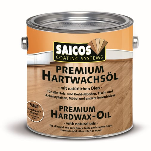SAICOS Premium Hartwachs-Öl, nußbaum