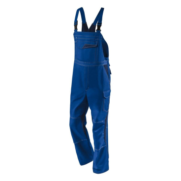 Kübler Latzhose IMAGE DRESS new design – blaue Arbeitslatzhose, 65% Baumwolle, knieschutztauglich Farbe: kornblau/dunkelblau, Größe: 62 - Bild-Darstellung des Produktes 1