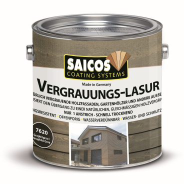 SAICOS Vergrauungslasur, graphitgrau 2,5 Liter - Dose - Bild-Darstellung des Produktes 1