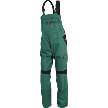 Kübler Workwear Latzhose 65% Polyester / 35% Baumwolle, robust, grün/schwarz, Herren. 46 - Bild-Darstellung des Produktes 1