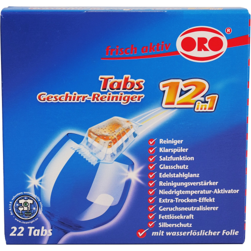 ORO® frisch-aktiv Geschirr-Reiniger Tabs 12 in 1