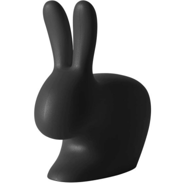 qeeboo Rabbit XS Türstopper – Designer Stefano Giovannoni, thermoplastischer Kunststoff (Polyether), 2 kg, Schwarz 20 x 11 x 22,5 cm - Bild-Darstellung des Produktes 1