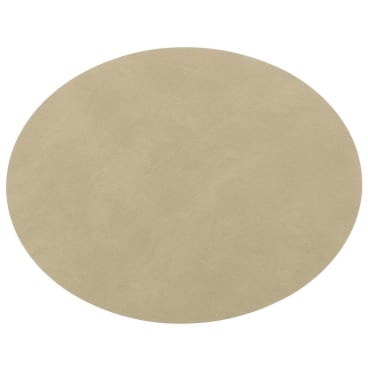 Lind DNA Nupo Oval Platzset, 4er-Set aus recyceltem Leder und Naturkautschuk, bis 60 °C hitzebeständig. sand - Bild-Darstellung des Produktes 1