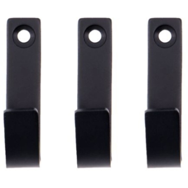 Meraki Thapsus Wandhaken 3er-Set, gebürsteter Edelstahl, minimalistisches Design mit Meraki-Logo-Gravur. brushed black - Bild-Darstellung des Produktes 1