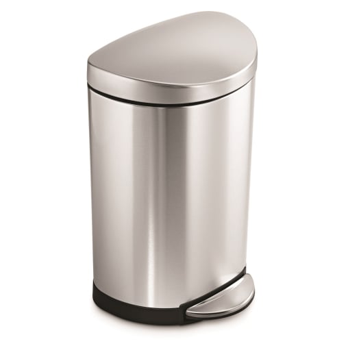 simplehuman Treteimer, halbrund, Edelstahl