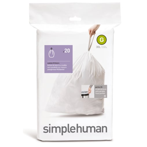simplehuman passgenaue Müllbeutel, code G, 30 Liter