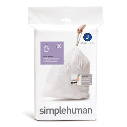 simplehuman passgenaue Müllbeutel, code J, 30-45 Liter
