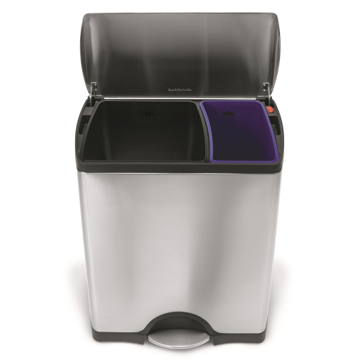 simplehuman Recycler Treteimer, rechteckig, Edelstahl