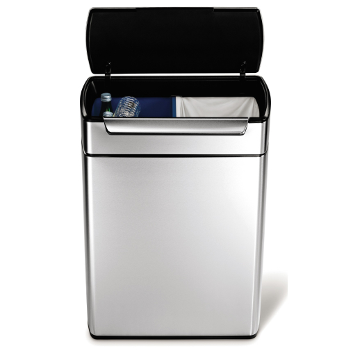 simplehuman Touch-bar Recycler, reckteckig, Edelstahl