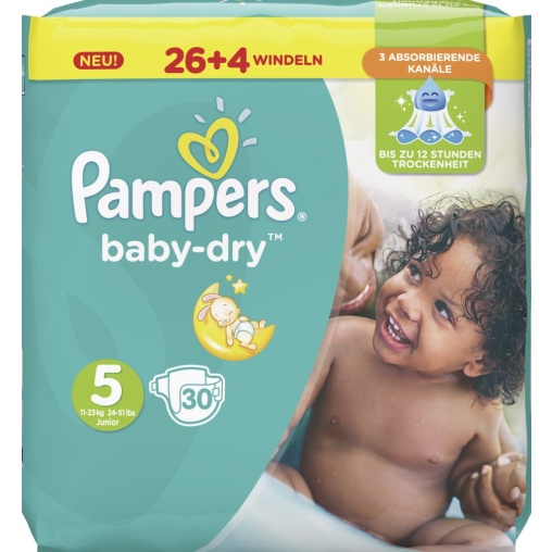 Pampers Baby Dry Junior Windeln 11-23 kg, Größe 5