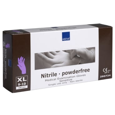ABENA® Sensitive Nitril Einweghandschuhe, lila 1 Packungen = 100 Stück, Größe XL - Bild-Darstellung des Produktes 1