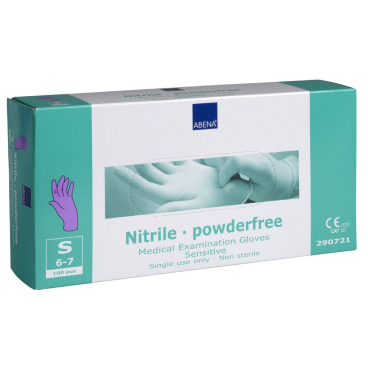 ABENA® Sensitive Nitril Einweghandschuhe, lila 1 Packungen = 100 Stück, Größe S - Bild-Darstellung des Produktes 1