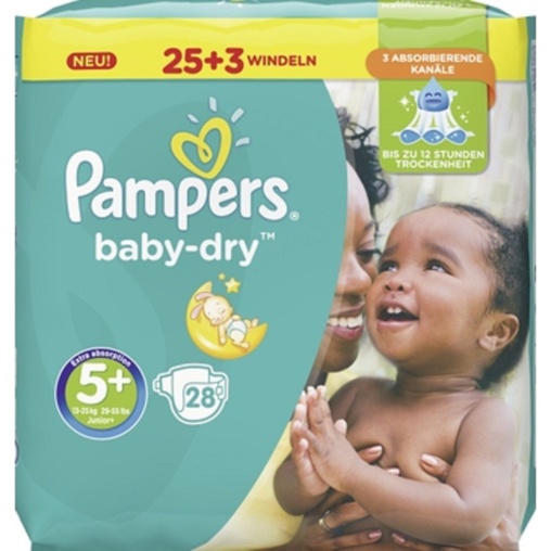 Pampers Baby Dry Junior Plus Windeln 13-25 kg, Größe 5+