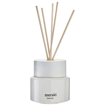 Meraki Fresh Linen Raumduft-Diffusor – Glasflakon mit Rattan-Stäbchen, Duft frischer Wäsche. Meraki Fresh Linen - Bild-Darstellung des Produktes 1