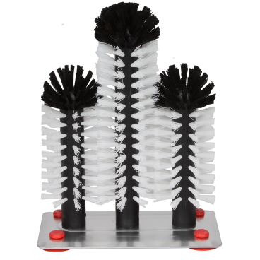 Gläserspülbürstengarnitur mit Metallbodenplatte 2 x 18 + 1 x 25 cm - Bild-Darstellung des Produktes 1