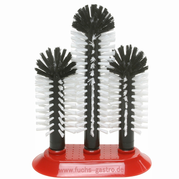 Gläserspülbürstengarnitur mit Saugplatte 2 x 18 + 1 x 25 cm - Bild-Darstellung des Produktes 1