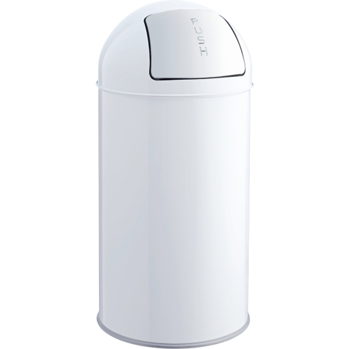 helit "the dome" Metall-Push-Abfallbehälter, 50 Liter