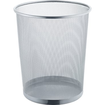 helit Papierkorb "the circle network", 15 Liter Farbe: silber - Bild-Darstellung des Produktes 1