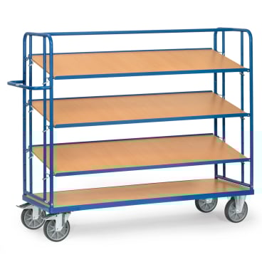 Fetra Etagenwagen mit 3 losen Böden aus Holz, Höhe 1560 mm 1650x610 1 Stück - Bild-Darstellung des Produktes 1
