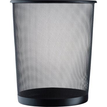 helit Papierkorb "the circle network", 23 Liter Farbe: schwarz - Bild-Darstellung des Produktes 1