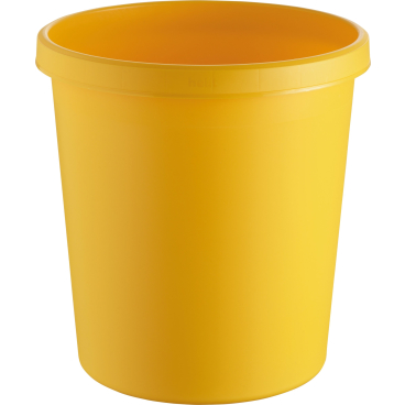 helit Papierkorb "the german" mit Rand, 18 Liter Farbe: gelb - Bild-Darstellung des Produktes 1