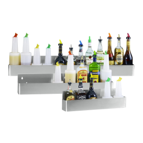Speed Rack / Flaschenregal für 6 Flaschen Wandregale Edelstahlmöbel Gastro-Techn