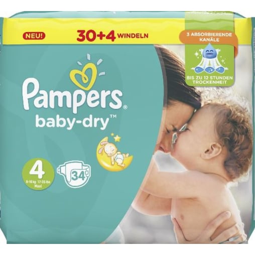 Pampers Baby Dry Maxi Windeln 8-16 kg, Größe 4