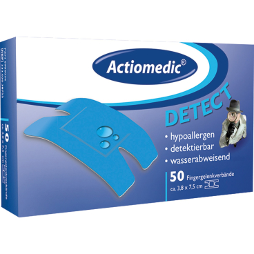 Actiomedic® DETECT+ ELASTIC Fingergelenkverband 1 Packung = 50 Stück, Maße: 3,8 x 7,5 cm - Bild-Darstellung des Produktes 1