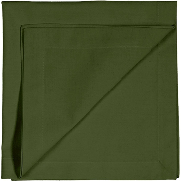 Linum ROBERT Servietten 4er-Set, 100% Baumwolle, dicht gewebt, Oliv (A93) dark olive green A93 - Bild-Darstellung des Produktes 1