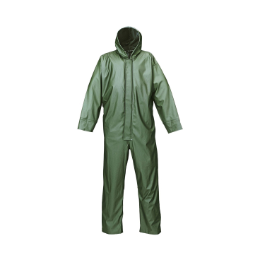 Terraflex Regenoverall – wasserdichter Unisex-Overall aus 100% Polyester, uni grün 4XL - Bild-Darstellung des Produktes 1