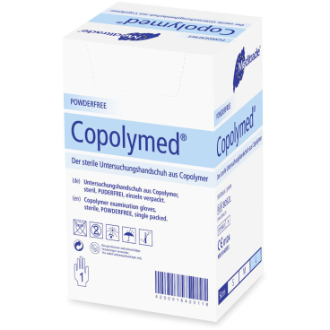 Meditrade Copolymed® Untersuchungshandschuhe, einzeln verpackt 1 Karton = 12 x 100 Stück = 1200 Stück, Größe S - Bild-Darstellung des Produktes 1