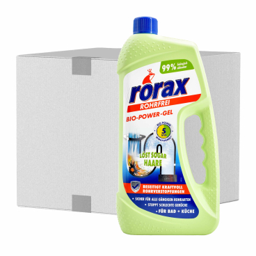 rorax Rohrfrei Bio-Power-Gel, Konzentrat 1 Karton = 6 Flaschen à 1 Liter - Bild-Darstellung des Produktes 1