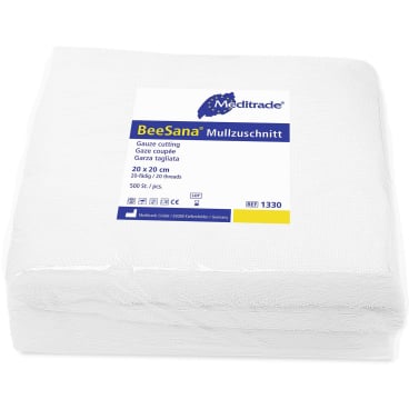 Meditrade BeeSana® Mullzuschnitt 1 Packung = 500 Stück, Maße: 30 x 40 cm - Bild-Darstellung des Produktes 1