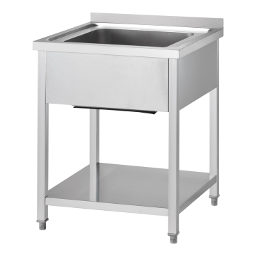 Gredil Spültisch mit Grundboden, ein Becken Maße (B x T x H): 600 x 700 x 850 mm - Bild-Darstellung des Produktes 1