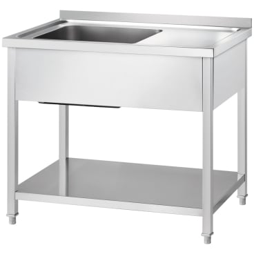 Gredil Spültisch mit Grundboden, Becken links Maße (B x T x H): 1200 x 700 x 850 mm - Bild-Darstellung des Produktes 1