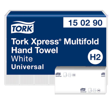 Tork Xpress® Multifold Papierhandtücher, H2, 2-lagig, weiß 1 Karton = 21 Packungen à 226 Tücher - Bild-Darstellung des Produktes 1