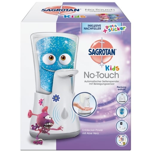 SAGROTAN No Touch Kids Automatischer Seifenspender + Nachfüller