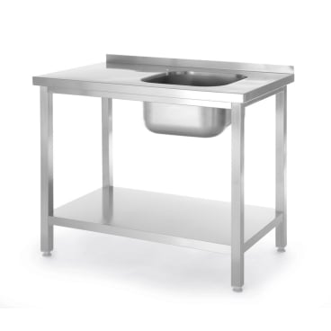 Spültisch mit Ablage, verschraubt, HENDI, Kitchen Line, 1000x600x(H)850mm 817025 - Bild-Darstellung des Produktes 1