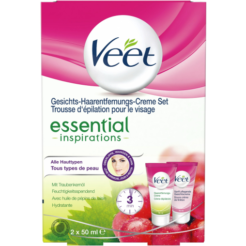 Veet Essential Inspirations Gesichts Haarentfernungs Creme-Set