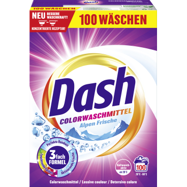 Dash Colorwaschmittel Alpen Frische, 3-Fach Formel 1 Packung = 5 kg, 100 WL - Bild-Darstellung des Produktes 1