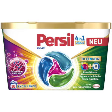 Persil Color 4in1 Discs Waschtabs Colorwaschmittel, 16 WL 1Box = 16 Waschladungen à 17 g - Bild-Darstellung des Produktes 1