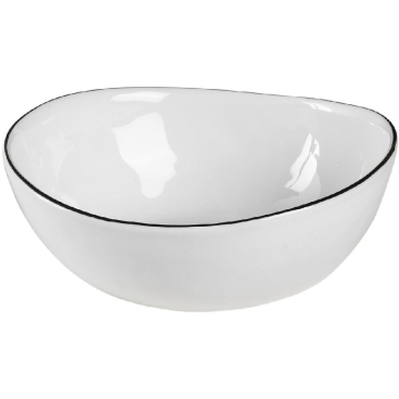 Broste Copenhagen Salt Schüssel, glasiertes Porzellan, natural/beige, 17 x 16 x 6 cm, spülmaschinenfest 17x15,5x6 cm - Bild-Darstellung des Produktes 1