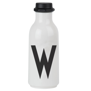 Design Letters The Classic Collection Trinkflasche, 500 ml – Milchflaschen-Design, gute Thermoeigenschaften, spülmaschinenfest und BPA-frei. W - weiß - Bild-Darstellung des Produktes 1