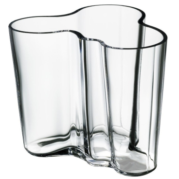 iittala Aalto Vase 10 cm, klar – mundgeblasenes Glas mit charakteristischem Wellen-Design. klar - Bild-Darstellung des Produktes 1