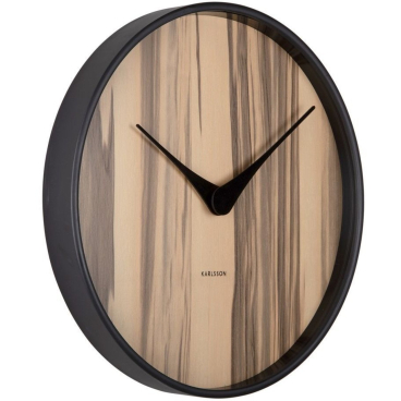 Karlsson Wood Melange Wanduhr Ø 40 cm – Holz, melierter Braunton. Ø 40 cm - Tiefe: 4,5 cm - Bild-Darstellung des Produktes 1
